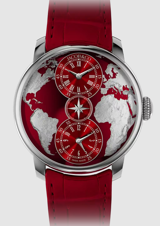 Jacob & Co The World Is Yours Dual Time Zone red DT100.10.AA.AE.A Replica watch Jacob & Co The World Is Yours Dual Time Zone red DT100.10.AA.AE.A Replica watch